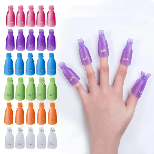 10 Pcs/Bag Colorfulful Acrylic Manicure Art Dipped Cap Clip Nail