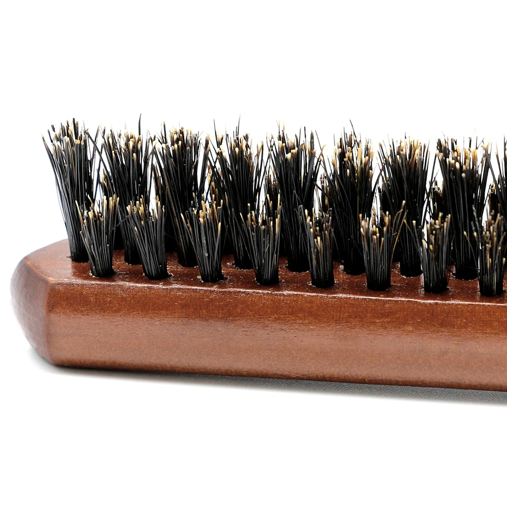 Natural Boar Bristle Hair Fluffy Comb Wood Handle Hair Brush