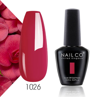 NAILCO 15ml Translucent Color Gel Nail Polish Vernis Semi Permanent UV