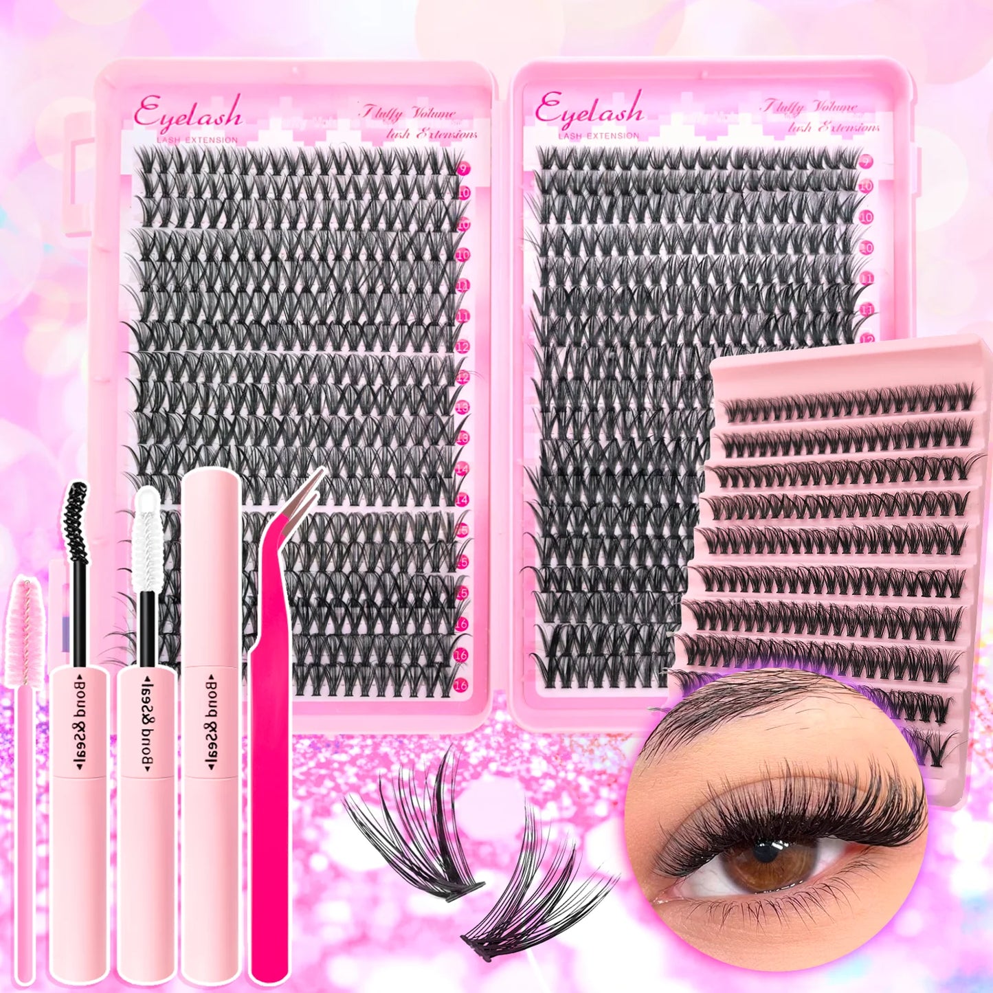 720/200pcs eyelash Extension Kit Fluffy Eyelash Extension kit with