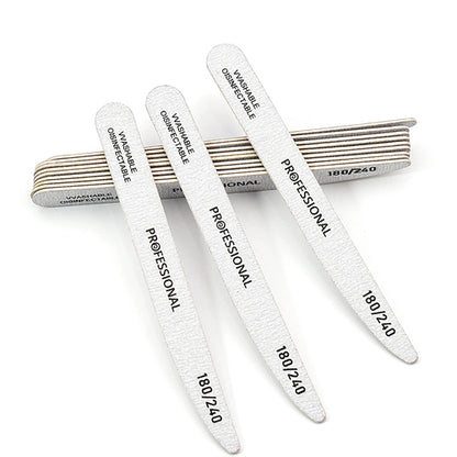 10pcs/Lot Wooden Nail Files Professional 100 180 240 Emery Board