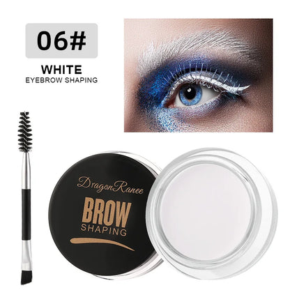 White Bushy Eyebrow Gel - European & American Style, Long-lasting