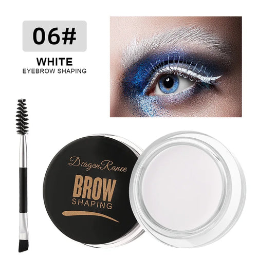 White Bushy Eyebrow Gel - European & American Style, Long-lasting