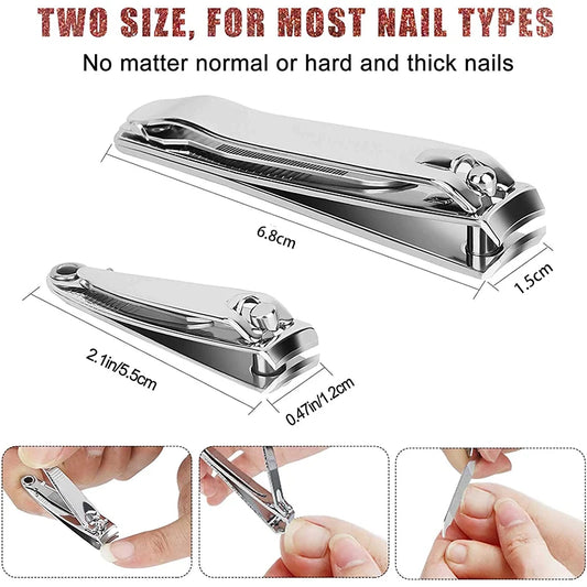 Splash resistant nail clippers, stainless steel scissors for nail