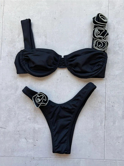 Sexy Flower Push Up Bikini