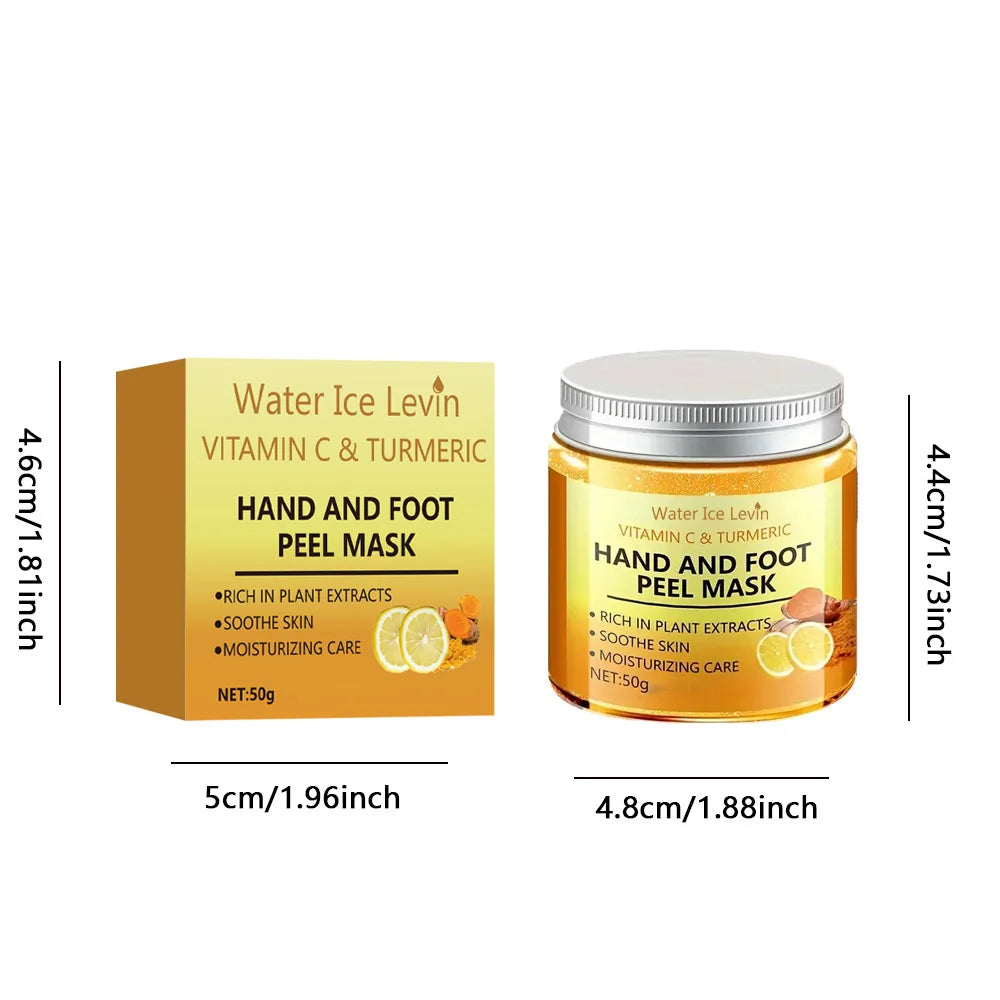 Vitamin c and turmeric hand wax mask for hands and feet, smoothing
