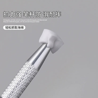 100pcs Gradient Sponge Brush for Nail Art, Gel Polish Brush, Glitter