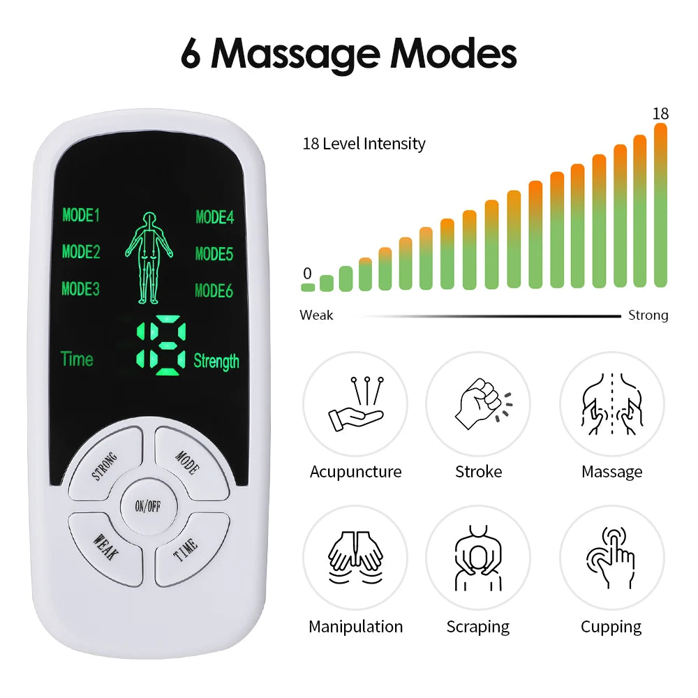 EMS Pulse Electric Muscle Stimulator Back Neck Body Massager Tens