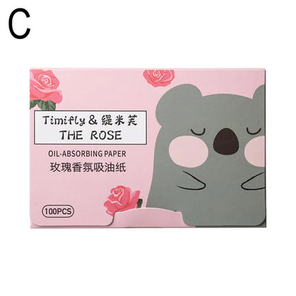 100Pcs new Face Oil Blotting Paper Protable Matting Face Wipes Facial