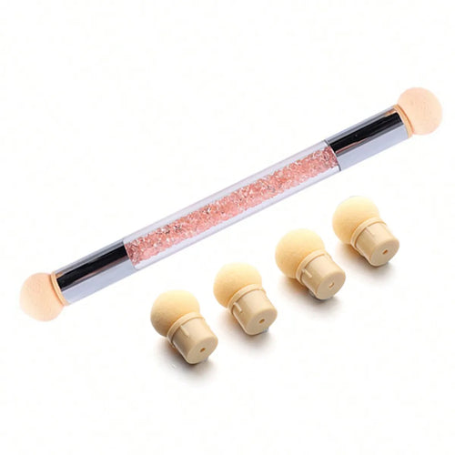 Double-ended Gradient Shading Pen Dotting Brush Head Sponge Rhinestone