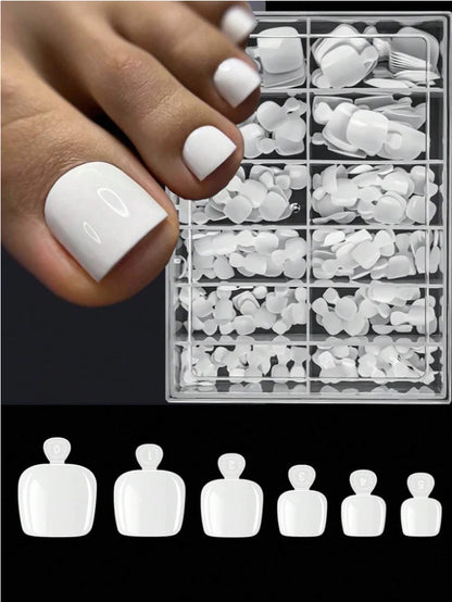 120pcs -box Almond  White French Fake nails for Stylish Women & Girls,