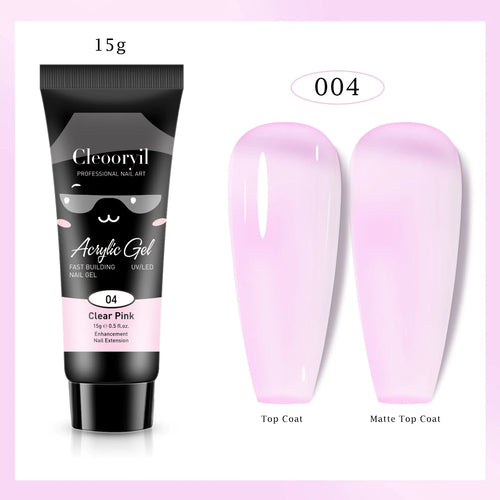 15ml Solid Extension Gel Nail Build Poly Nail Acrylic Gel Crystal
