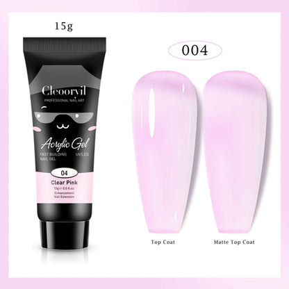 15ml Solid Extension Gel Nail Build Poly Nail Acrylic Gel Crystal