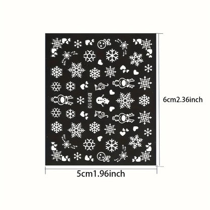 30pcs Sheets Christmas 3D Nail Art Stickers Decals Nail Art Supplies