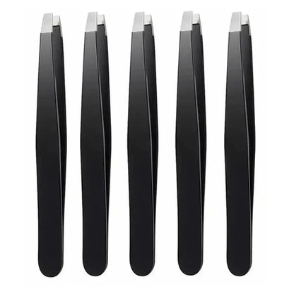 CNK  Wholesale  Stainless Steel Black Eyebrow Tweezer with Slant and