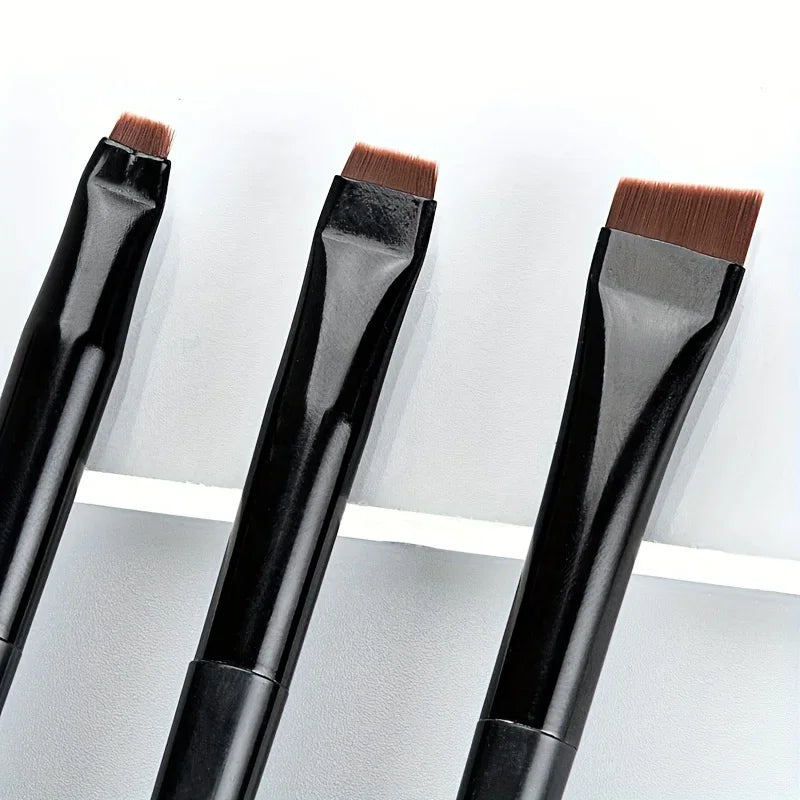 3pcs Makeup Brush Set,Blade eyeliner brush fine oblique head eyebrow