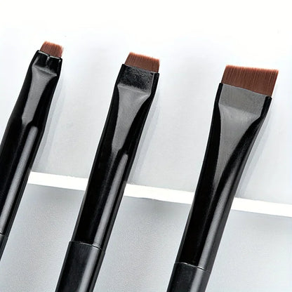 3pcs Makeup Brush Set,Blade eyeliner brush fine oblique head eyebrow