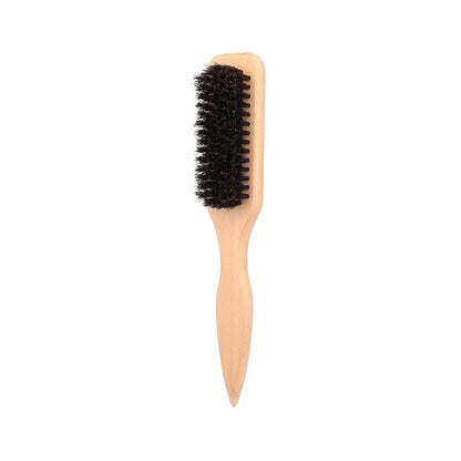 Brown Pointed-Tail Bristle Comb - Unisex, Smooth & Anti-Static, No