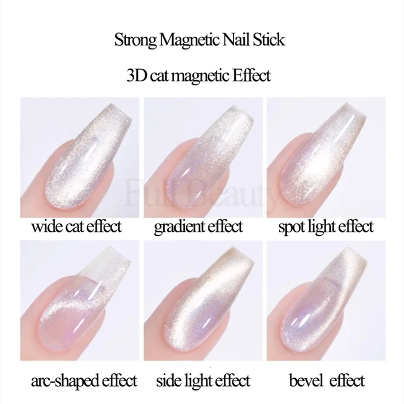 Cylindrical Magnet for Cat Eye UV Gel Varnish with Nails Art