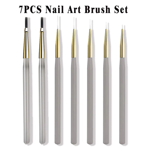 1/2PCS French Plaid Nail Art Brushes Set - Line Grid Pattern Drawing