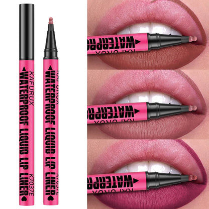 1PC Liquid Matte12-Color Lipliner Pencil Waterproof Plumping Stain