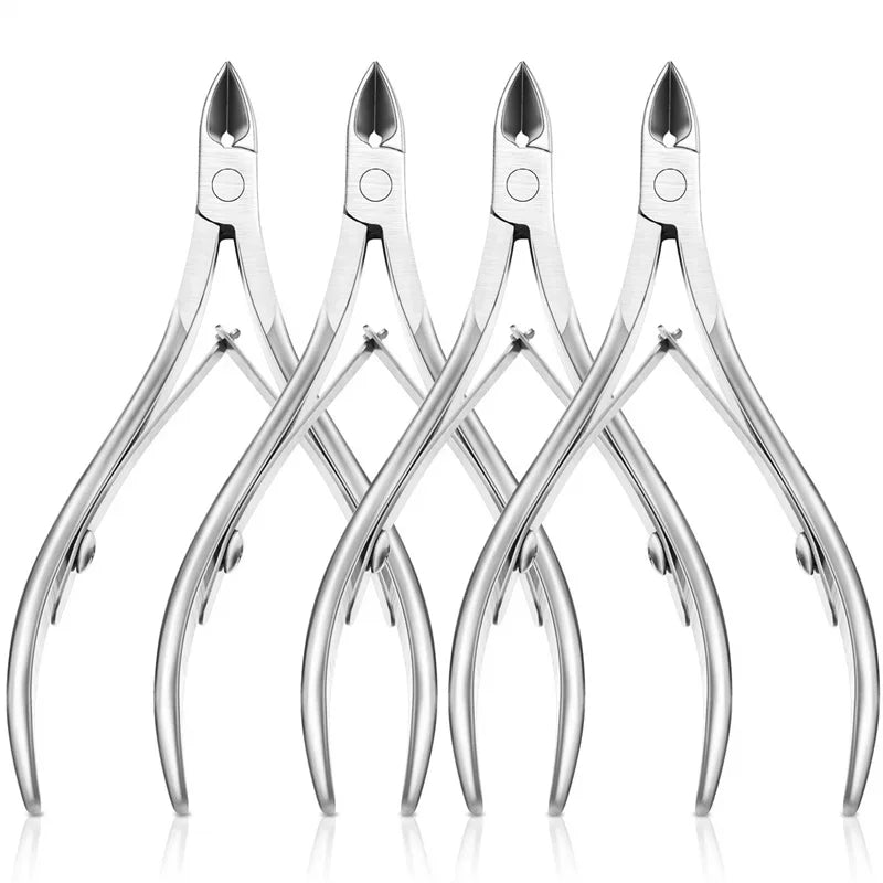 Professional Cuticle Cutter Nail Nippers Scissors Manicure Pusher