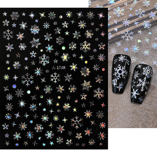 Winter Christmas Atmosphere Nail Stickers Snowman Snowflake Wapiti