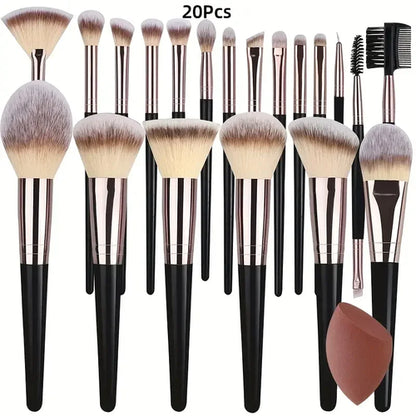 3-20PCS Makeup Brushes Set Soft Fluffy Eyeshadow Foundation Concealer
