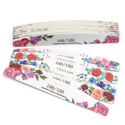 10Pcs Lot Professional Nail Files 100/180 Griting Wood Strong