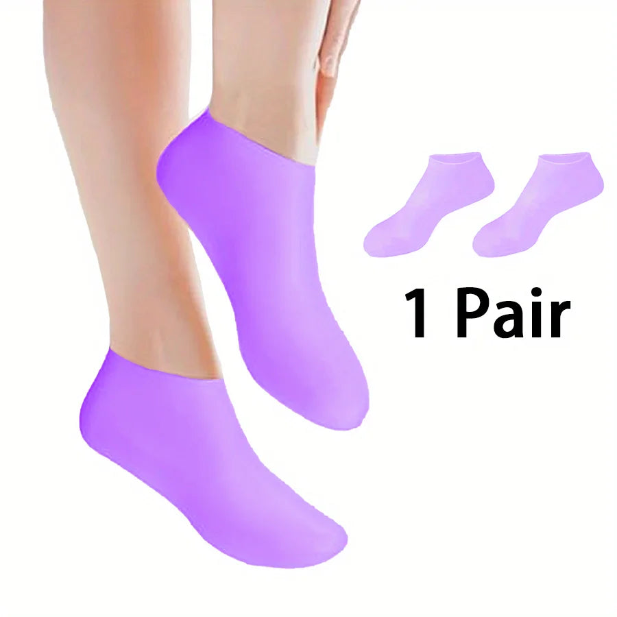 Moisturizing Foot Socks,Silicone Socks for Dry Cracked Feet Women's