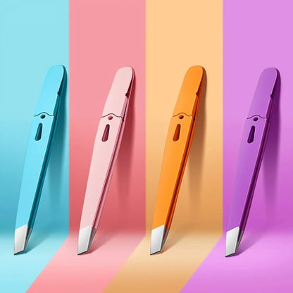 Eyebrow Tweezer Colorful Hair Beauty Fine Hairs Puller Stainless Steel