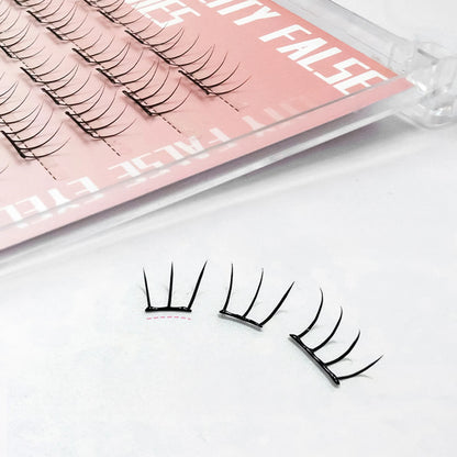 7-13mm Press on Lash Clusters Comic Eyelash Clusters No Glue Natural