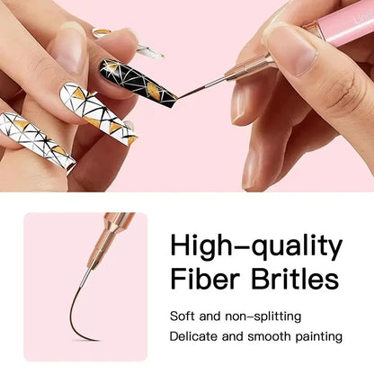 LULAA Nail Art Liner Brushes Painting Detail Nail Brushes for Nail Art