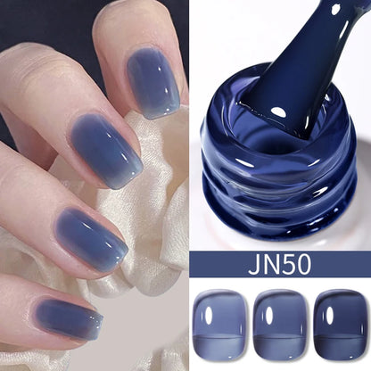 BORN PRETTY 10ml Translucent Jelly Nude Gel Nail Polish Colorful