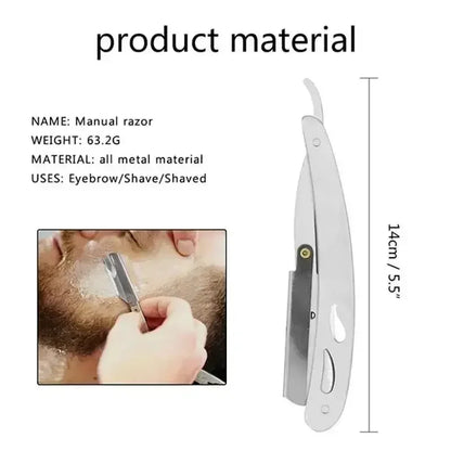 Shaver  Barber Edge Stainless Steel Razor Men Professional Manual