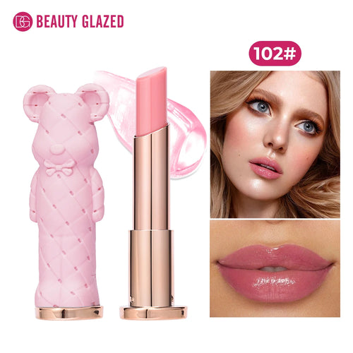 Beauty Glazed Bear Moisturizing Lipstick,Colored Lip Balm,Nourishing