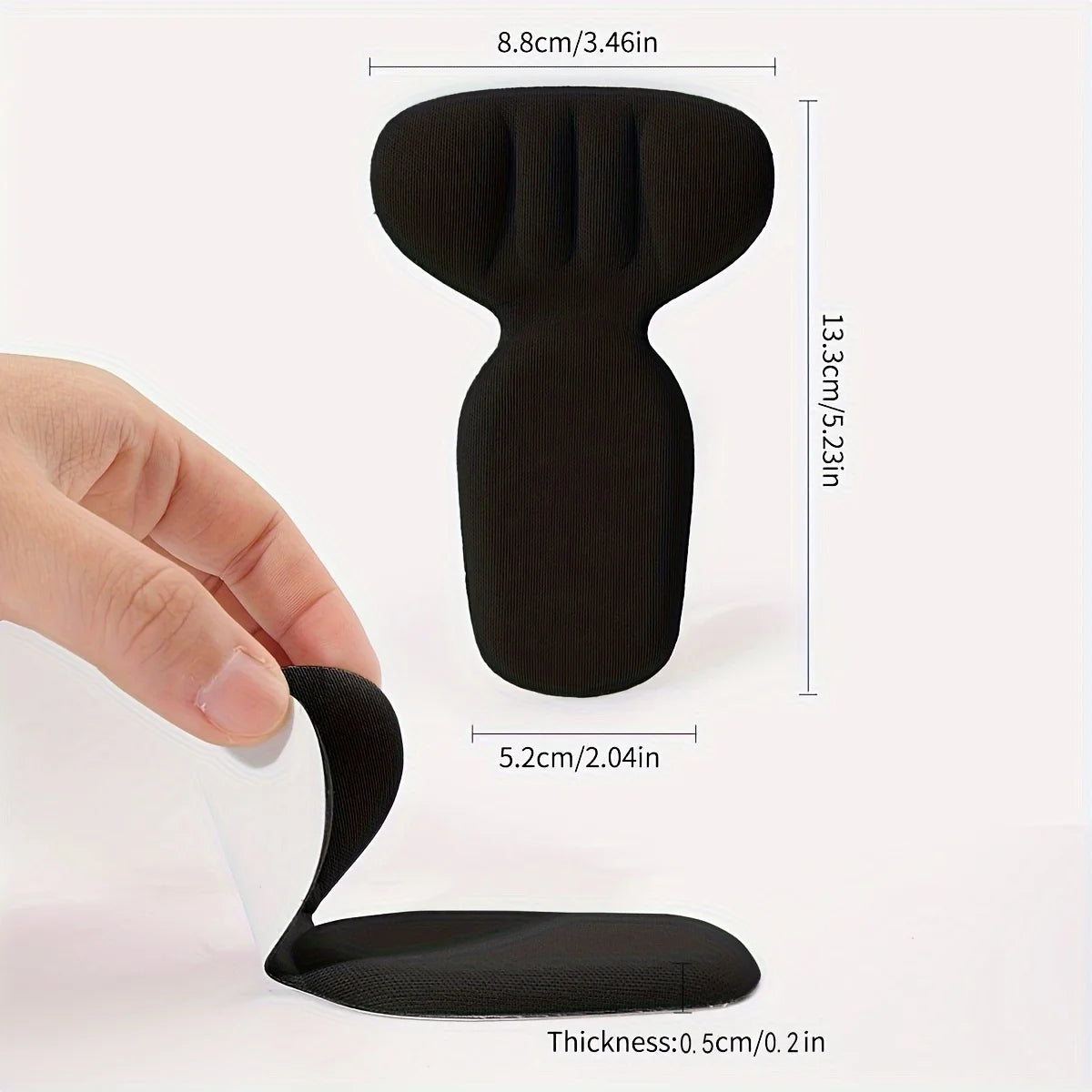 Double-Layer Thick T-Shaped Foam Heel Pad And Heel Cup - Soft,