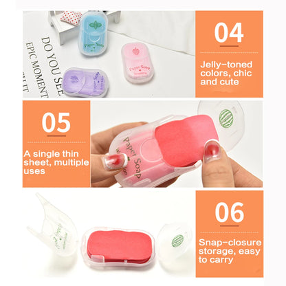 Portable Hand Soap Sheets for Travel | Dissolving Cleanser Wipes |