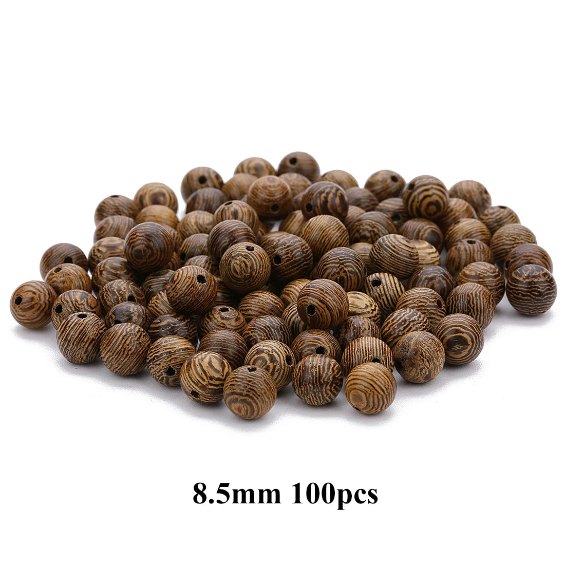 100-300pcs/string 5mm Round Natural Wood Spacer Beads, Wooden Prayer Beads for DIY Necklaces Bracelets, Jewelry Making Supplies