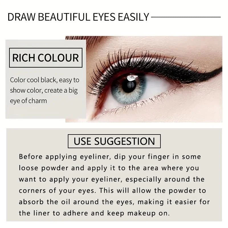 Creamy texture Eyeliner, 1 Count /2 Counts Easy Coloring Sweat Proof