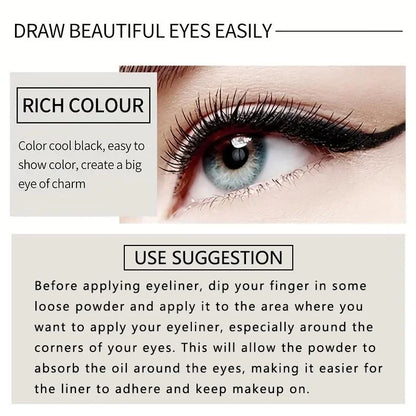 Creamy texture Eyeliner, 1 Count /2 Counts Easy Coloring Sweat Proof