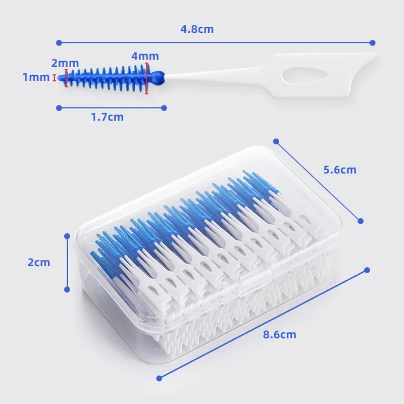 200/400pcs Interdental Silicone Brushes Dental Toothpicks Brush