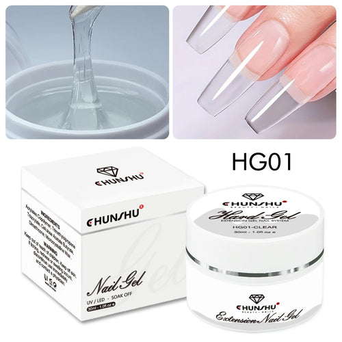 30ML Hard Gel For Nail Extension Milky White Builder Constructor Gel