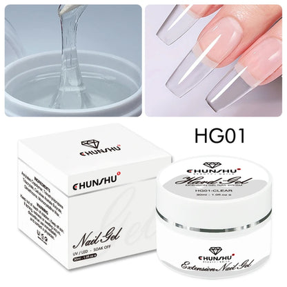30ML Hard Gel For Nail Extension Milky White Builder Constructor Gel