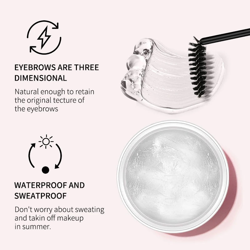 Eyebrow Styling Gel 3D Feathery Wild Brow Wax Waterproof Long Lasting