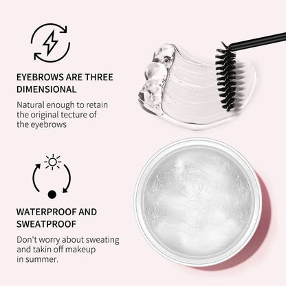 Eyebrow Styling Gel 3D Feathery Wild Brow Wax Waterproof Long Lasting