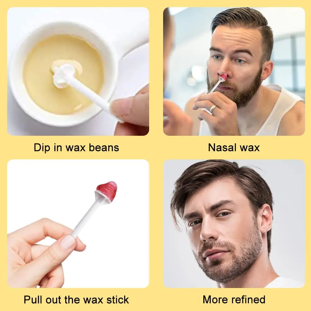Nose Wax Kit | There are Wax and Applicators | Hair Removal Kit for