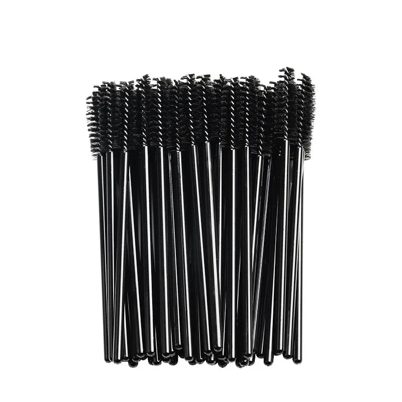 50Pcs Makeup brushes Disposable Crystal Eyebrow brush Diamond Handle