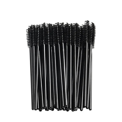 50Pcs Makeup brushes Disposable Crystal Eyebrow brush Diamond Handle