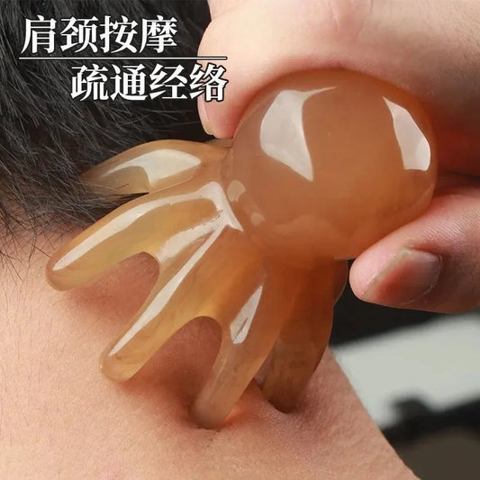 Octopus Massage Comb Resin Head Meridian Scraping Scalp Massage Brush
